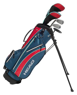 HEAD 5PC set de golf junior, graphite, +sac stand, rouge/bleu