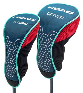 HEAD 5PC set de golf junior, graphite, +sac stand, rouge/bleu