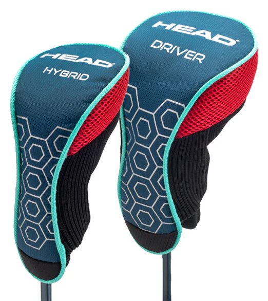 HEAD 5PC set de golf junior, graphite, +sac stand, rouge/bleu