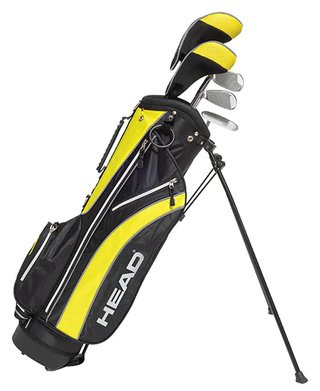 Head 5PC junior set de golf, graphite, +sac stand (jusqu'à 117 cm, 9-12 ans), volt/noir