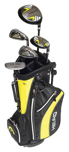 Head 5PC junior set de golf, graphite, +sac stand (jusqu'à 117 cm, 9-12 ans), volt/noir