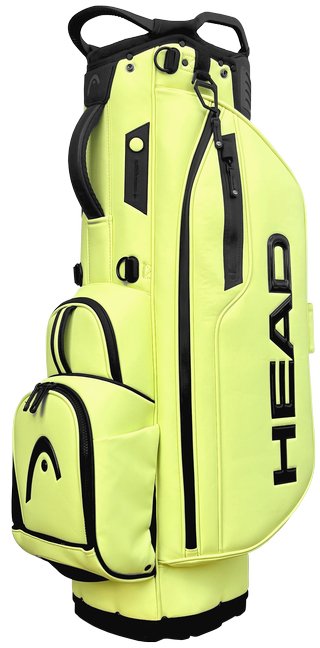 HEAD Golf PU Leather Premium Logo stand bag, volt yellow/green