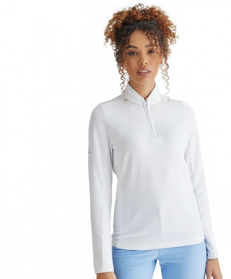 PING Abigale Performance Fleece sweat-shirt femme, blanc