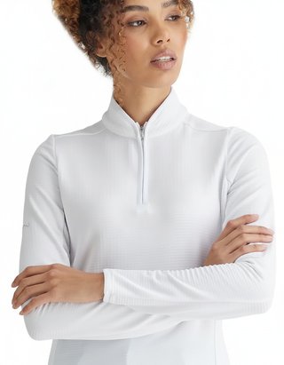 PING Abigale Performance Fleece sweat-shirt femme, blanc