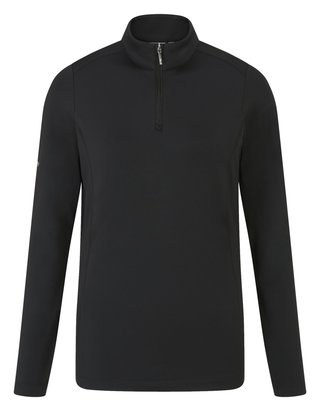 PING Aveline Half Zip femmes polo manches longues, noir
