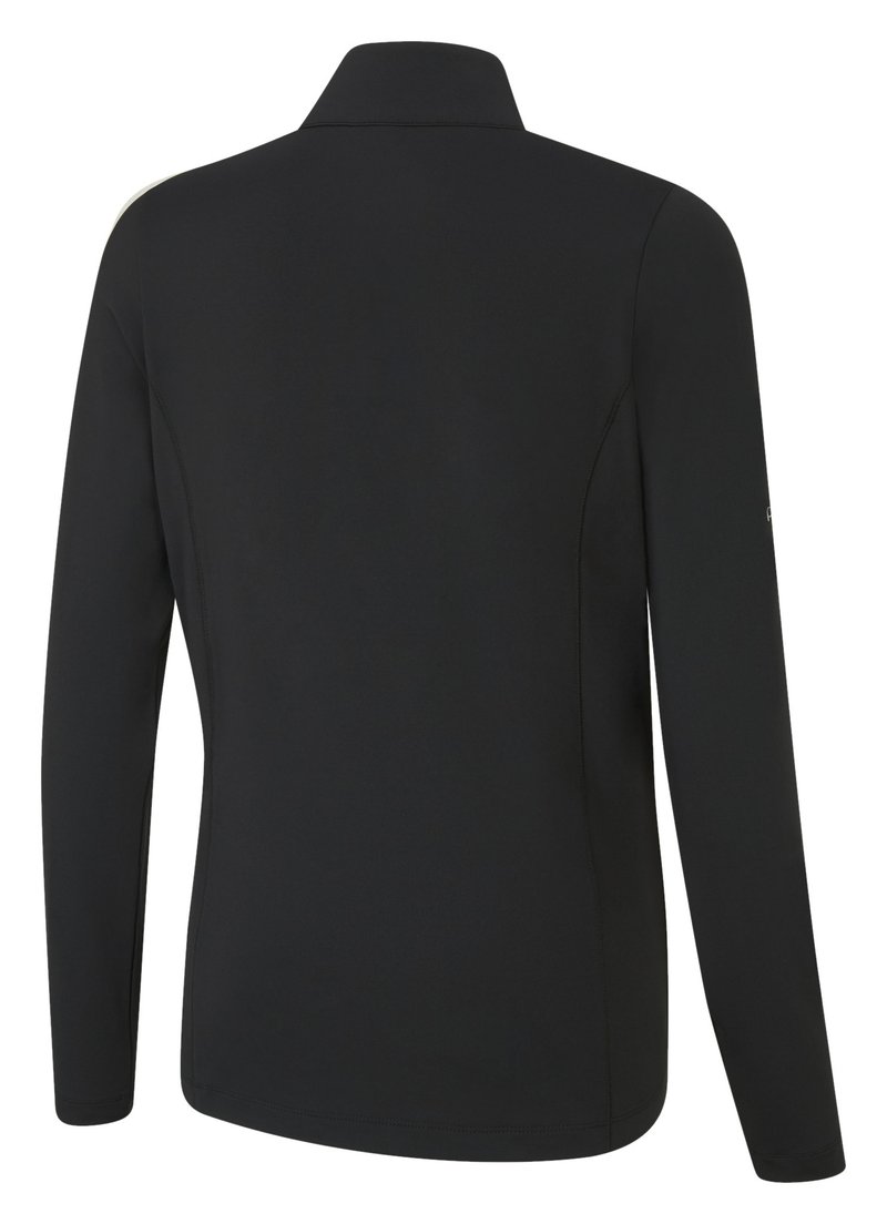 PING Aveline Half Zip femmes polo manches longues, noir
