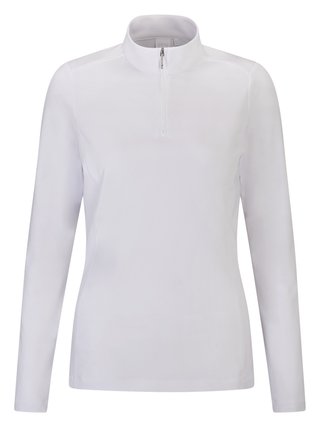 PING Aveline Half Zip dames shirt à manches longues, blanc