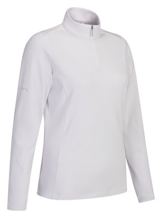 PING Aveline Half Zip dames shirt à manches longues, blanc