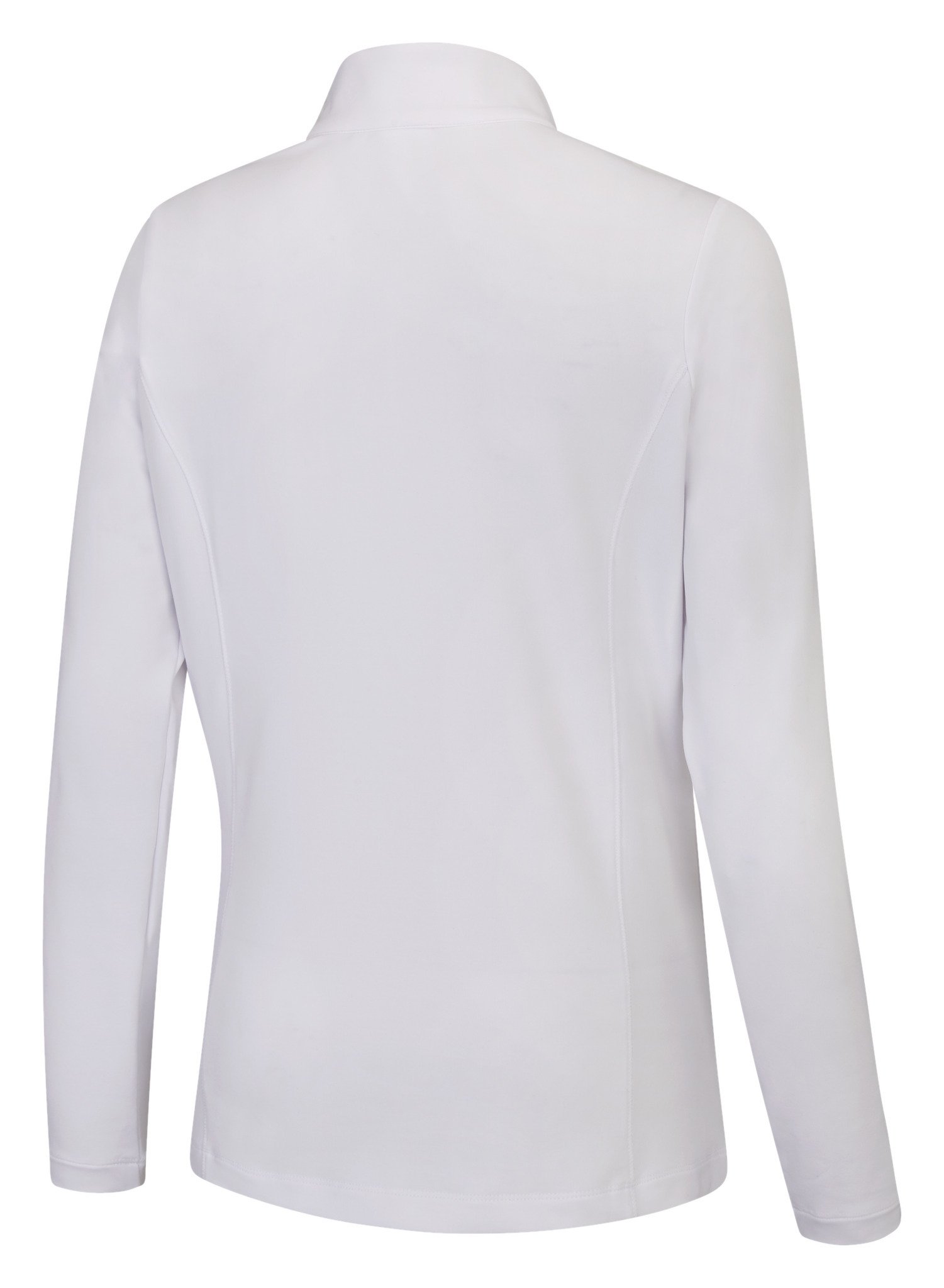 PING Aveline Half Zip dames shirt à manches longues, blanc