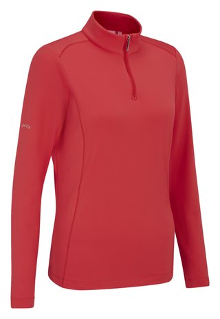 PING Aveline Half Zip dames shirt à manches longues, cayenne