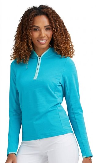 PING Abigale Performance Fleece sweat-shirt femme, turquoise