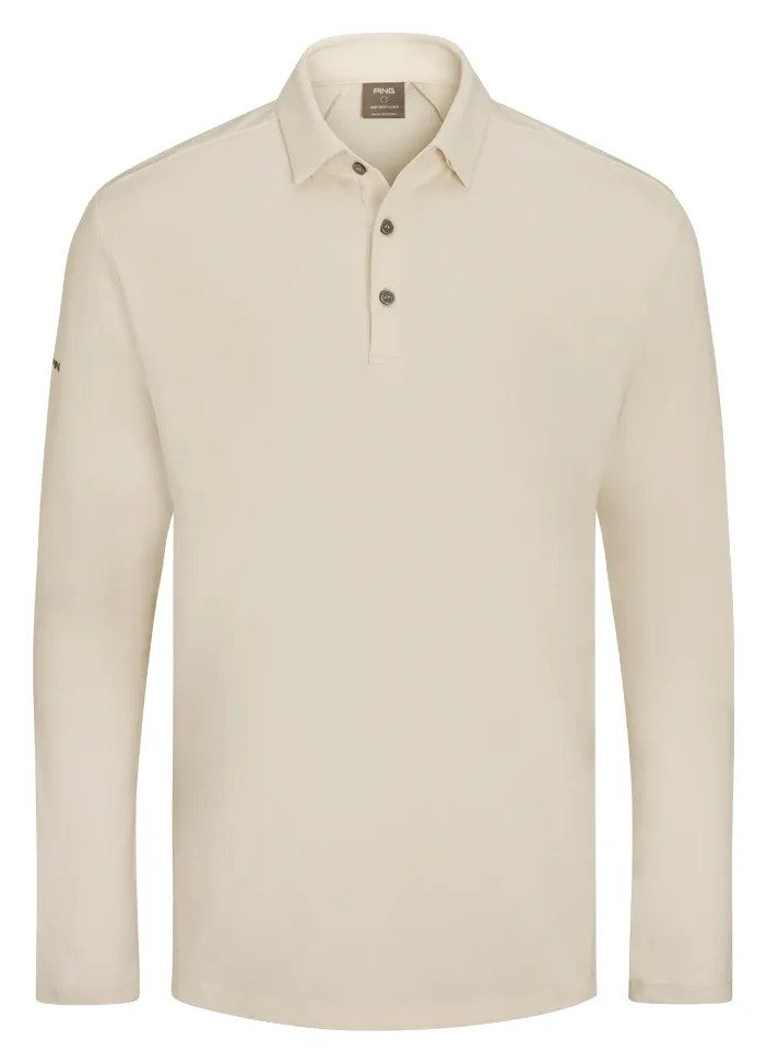 PING Demitri Longsleeve polo homme, egret