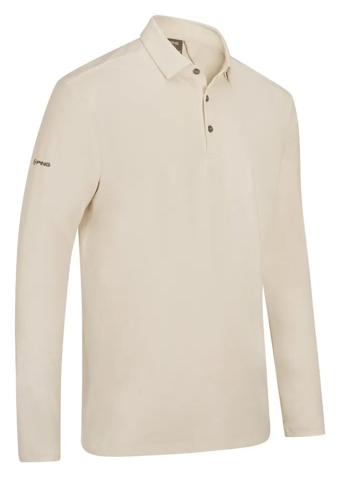 PING Demitri Longsleeve polo homme, egret