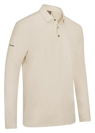 PING Demitri Longsleeve polo homme, egret