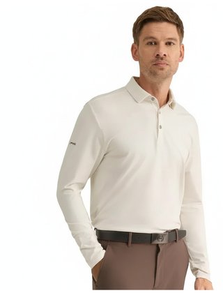 PING Demitri Longsleeve polo homme, egret