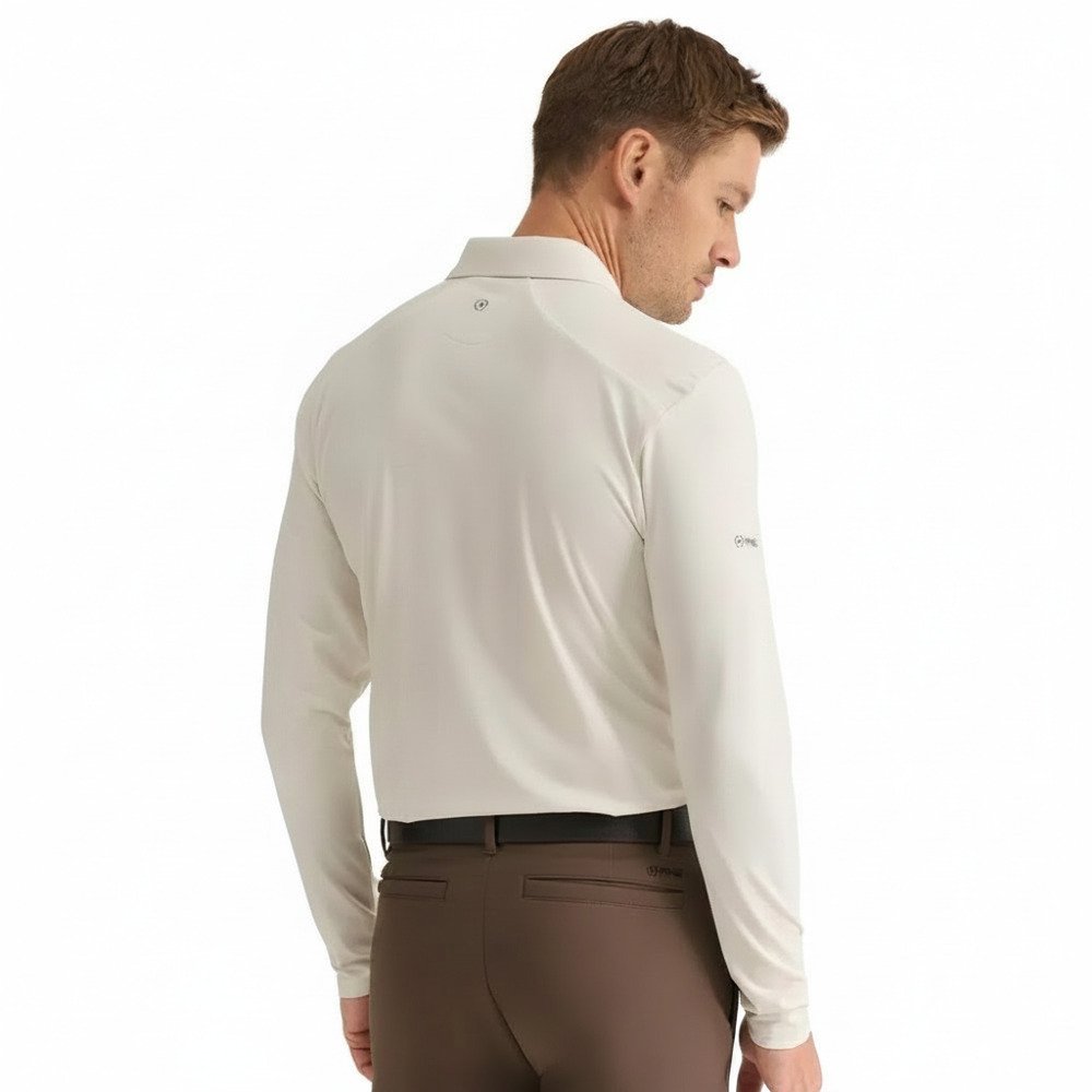 PING Demitri Longsleeve polo homme, egret