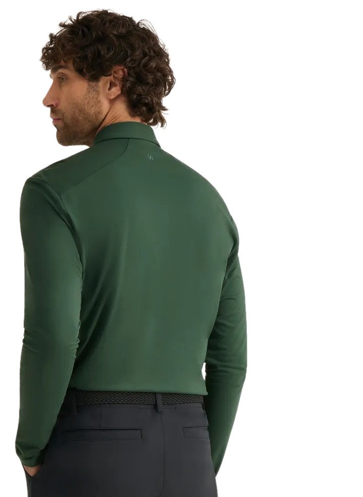 PING Demitri Longsleeve polo homme, vert gorse