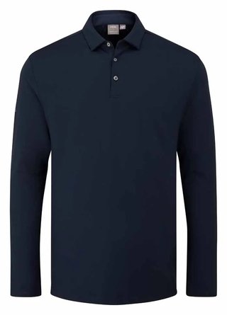 PING Demitri Longsleeve polo homme, navy