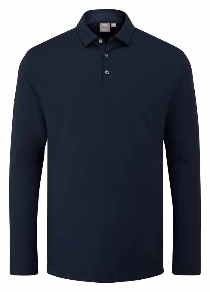 PING Demitri Longsleeve polo homme, navy