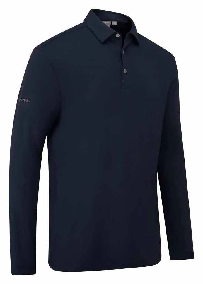PING Demitri Longsleeve polo homme, navy
