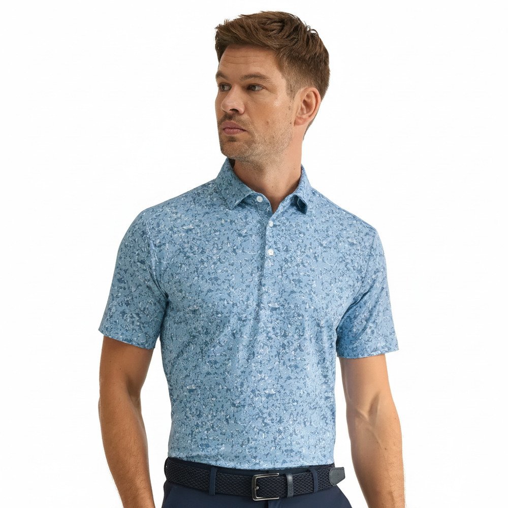 PING Gilmore polo homme, dusty blue multi