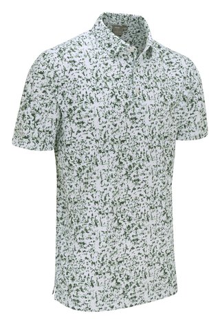 PING Gilmore polo homme, blanc/gorse green multi