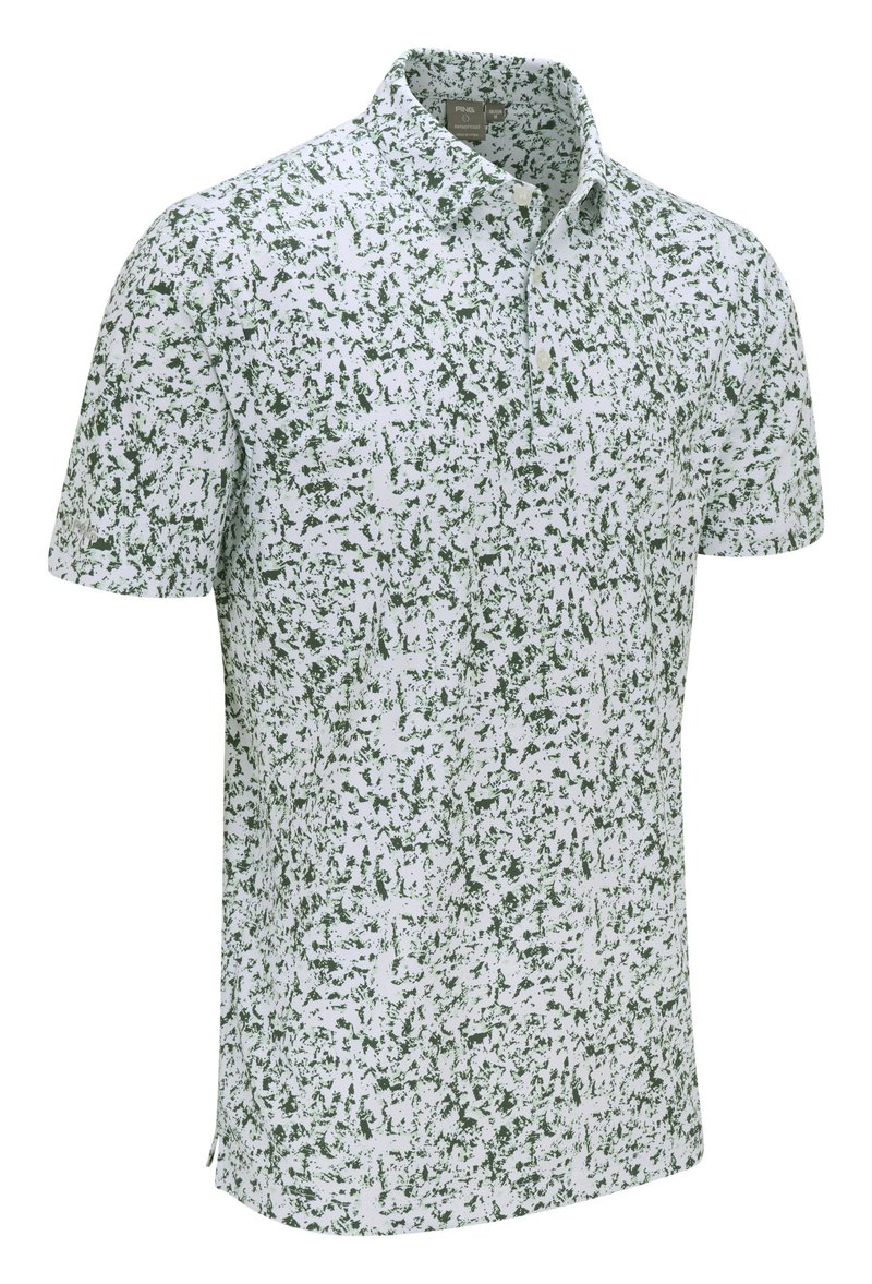 PING Gilmore polo homme, blanc/gorse green multi