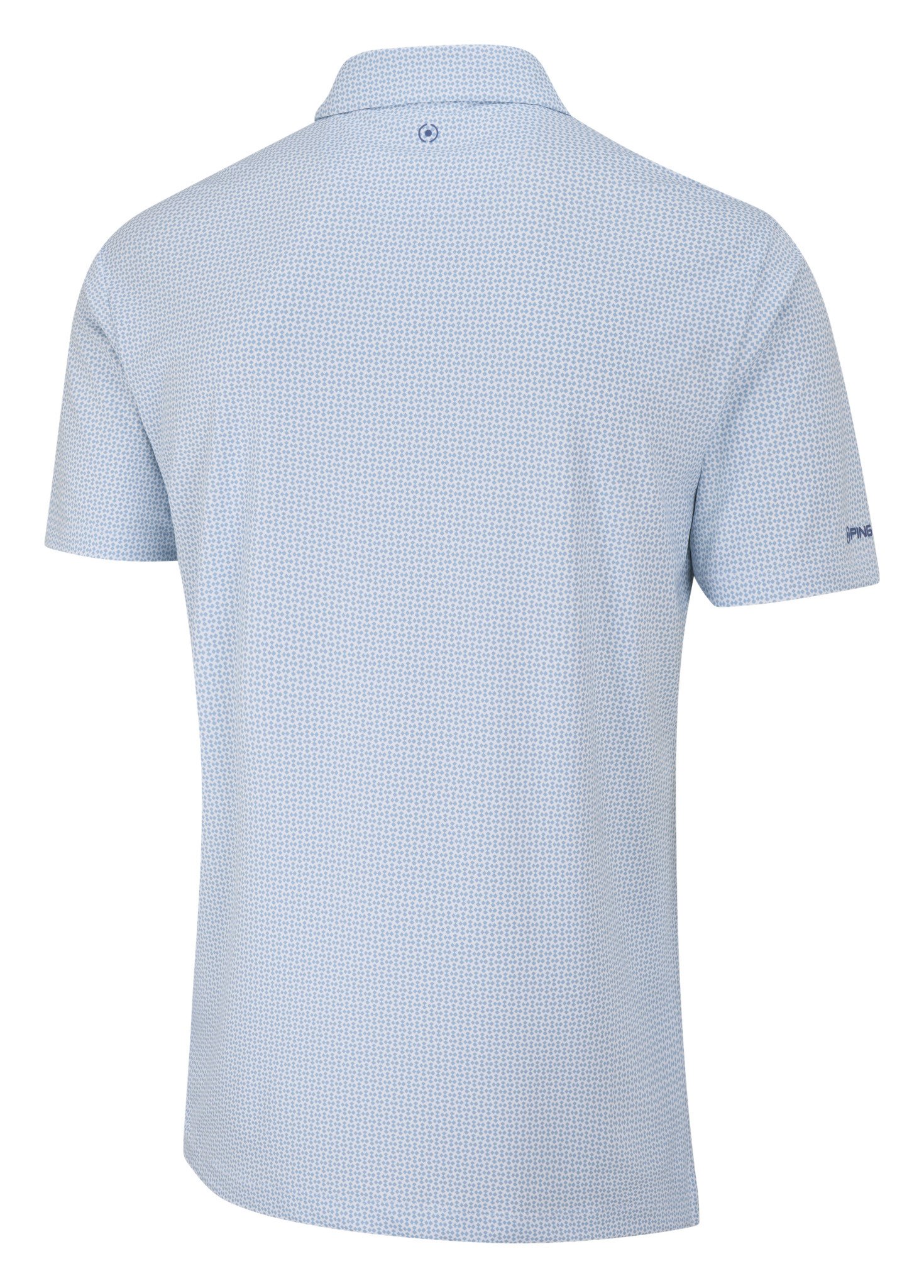 PING Gilmore polo homme, blanc/bleu poudré
