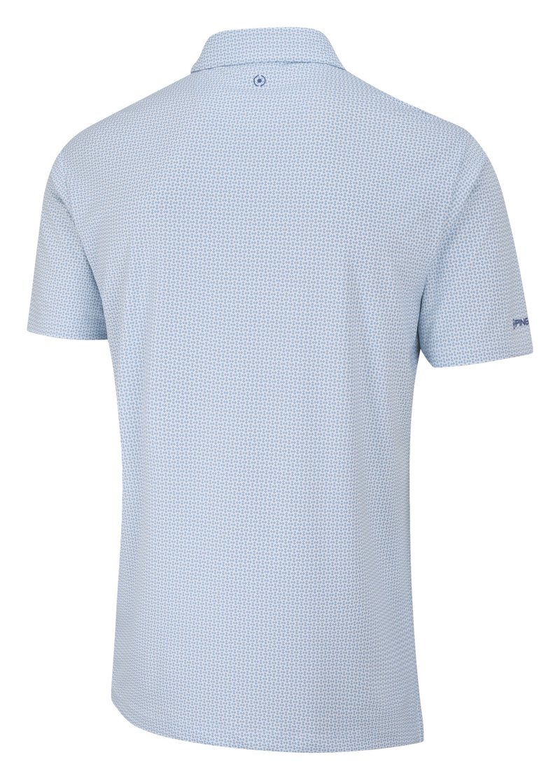 PING Gilmore polo homme, blanc/bleu poudré