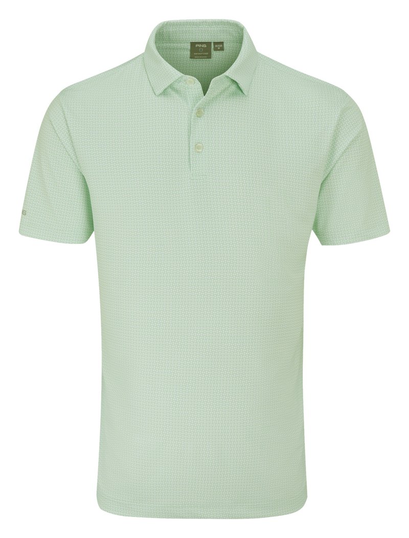 PING Gilmore polo homme, jade/blanc