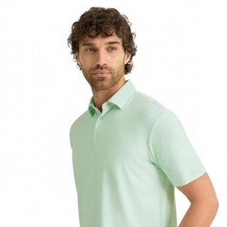 PING Gilmore polo homme, jade/blanc