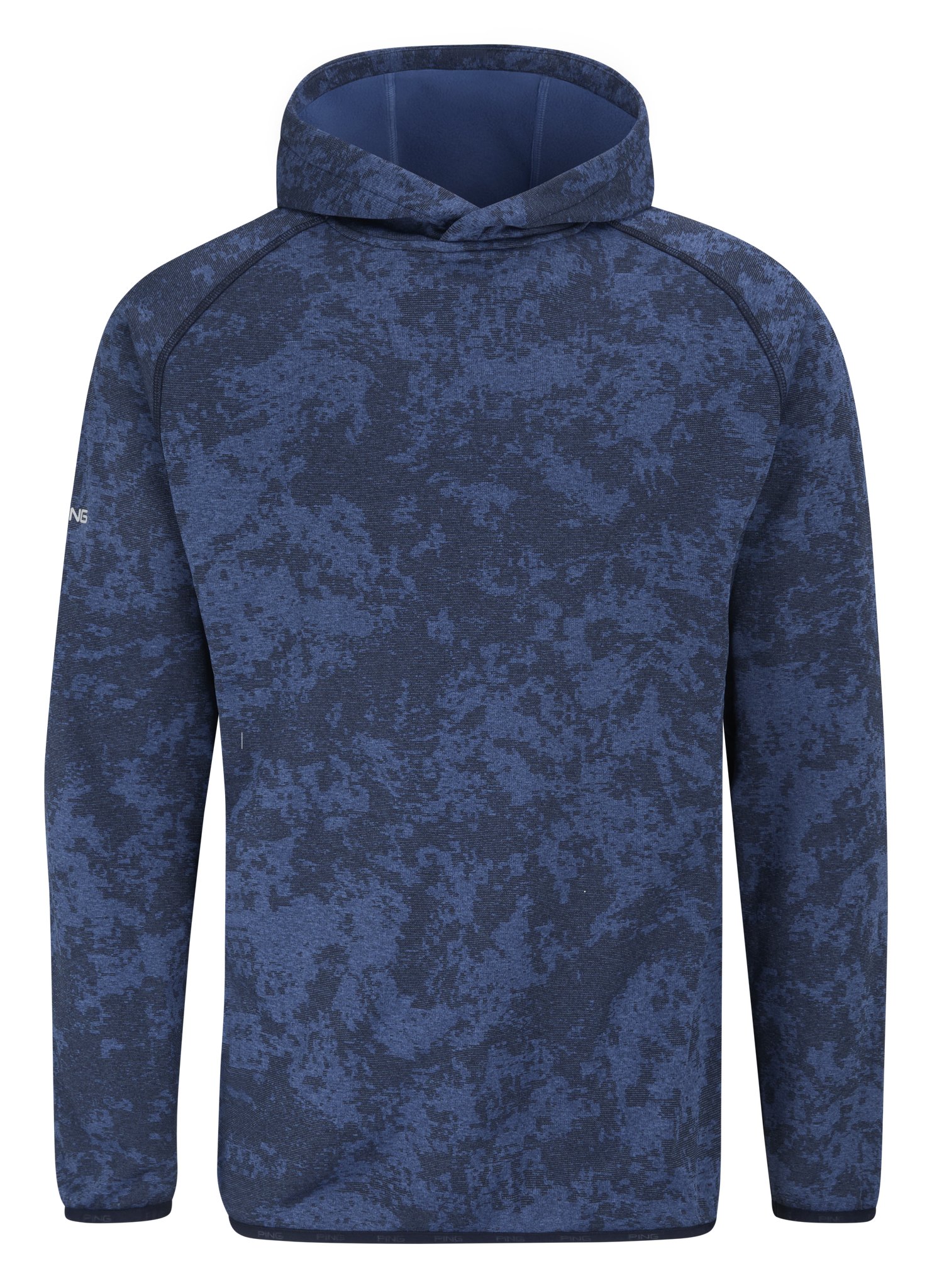 PING Saul sweat à capuche homme, deep sea blue camo