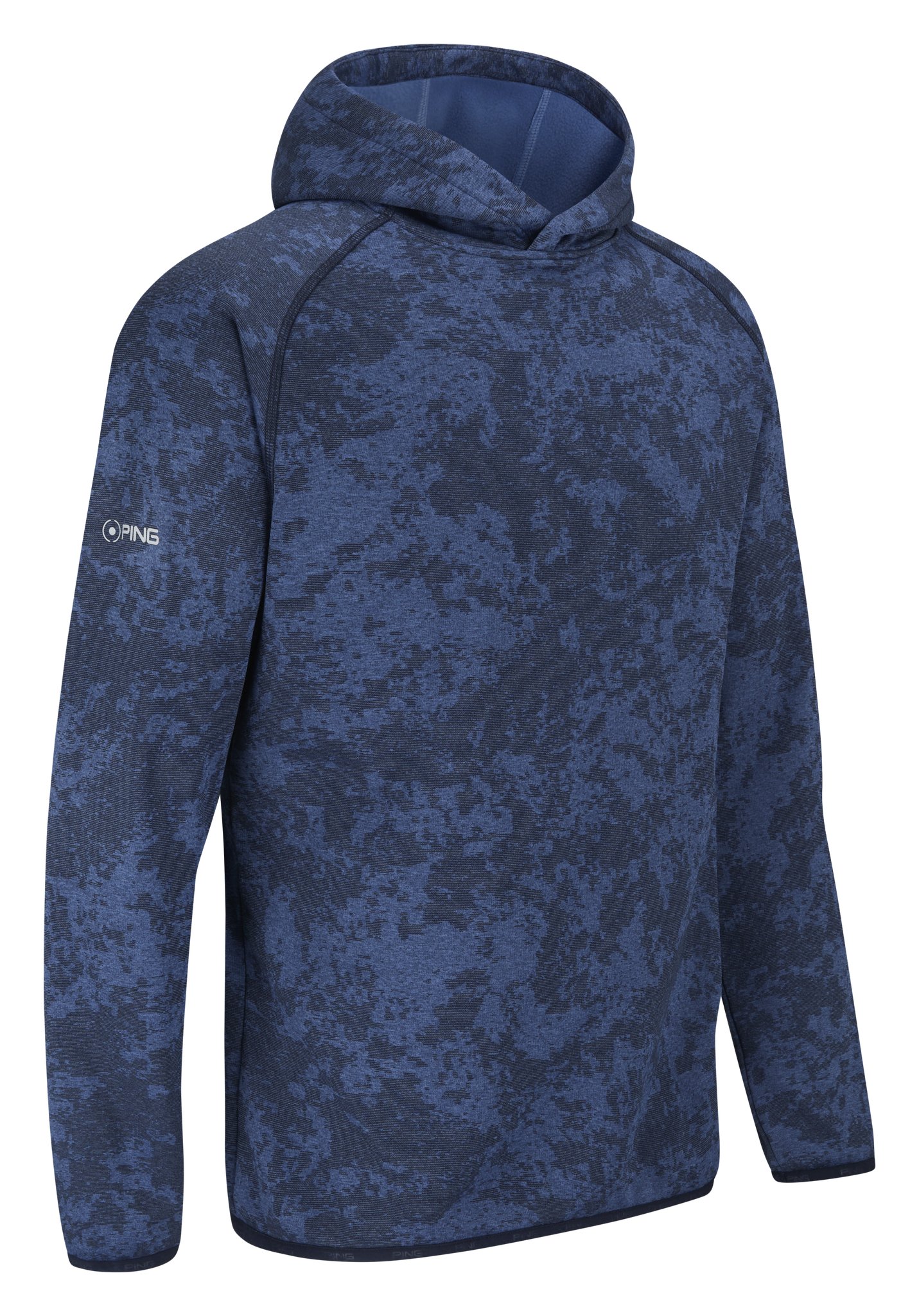 PING Saul sweat à capuche homme, deep sea blue camo