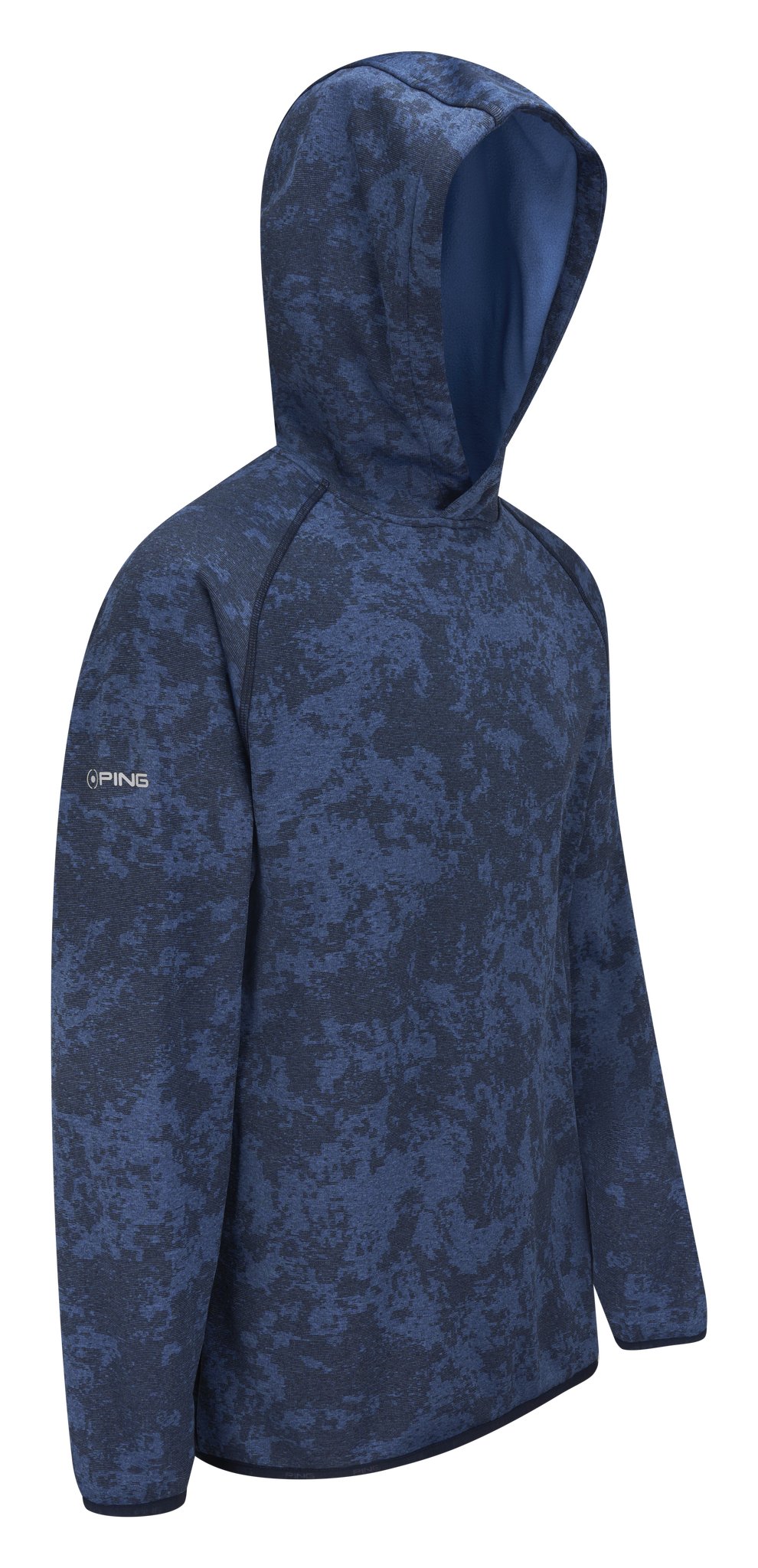 PING Saul sweat à capuche homme, deep sea blue camo
