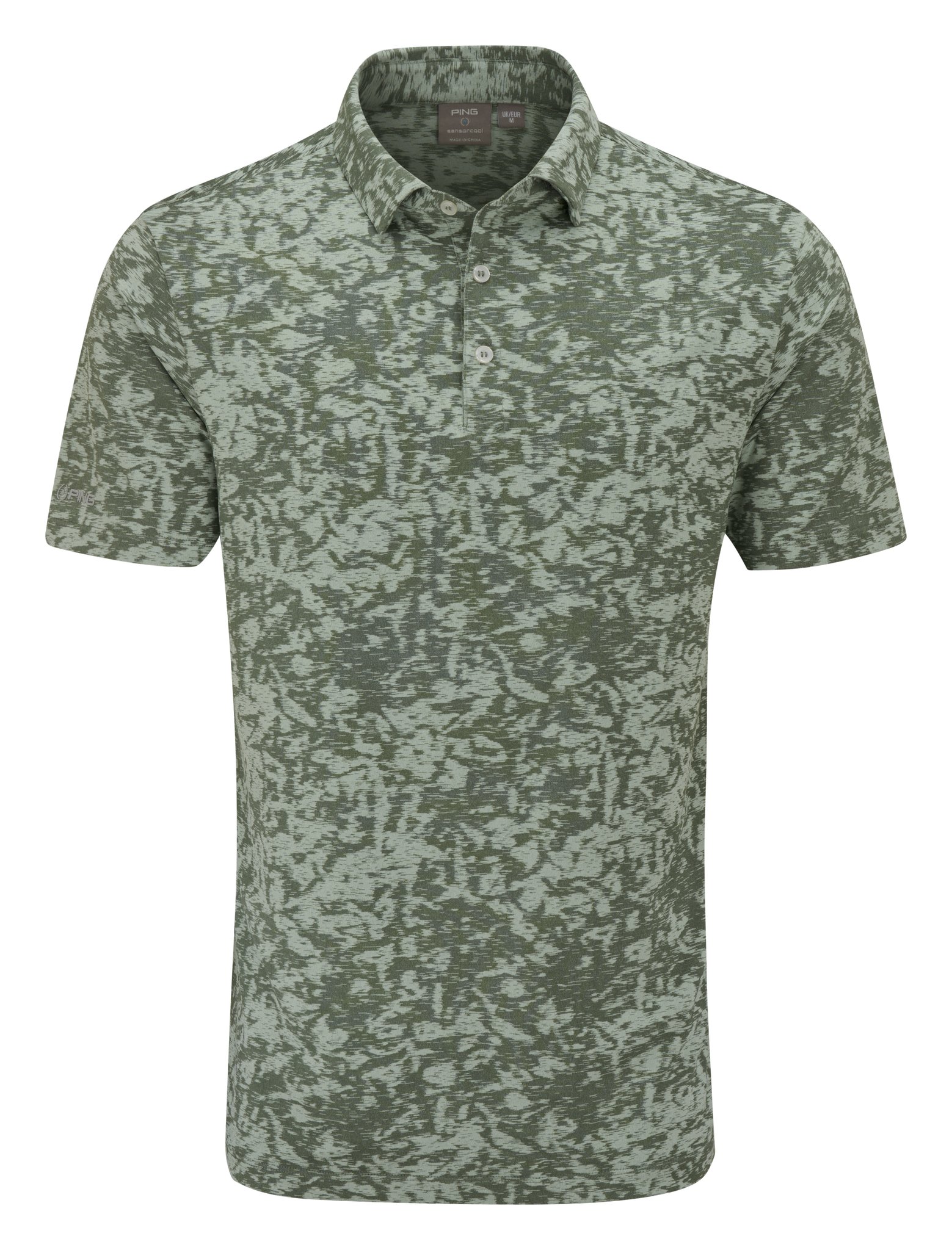 PING Marek Camo Jacquard polo homme, jade multi