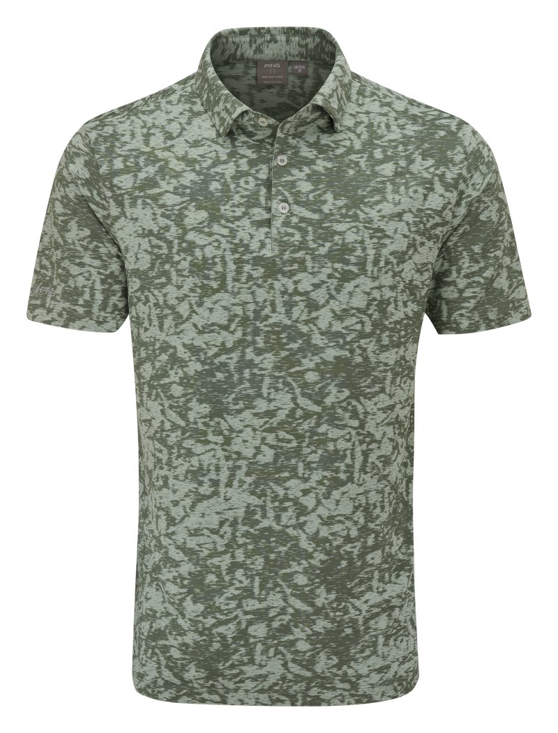 PING Marek Camo Jacquard polo homme, jade multi