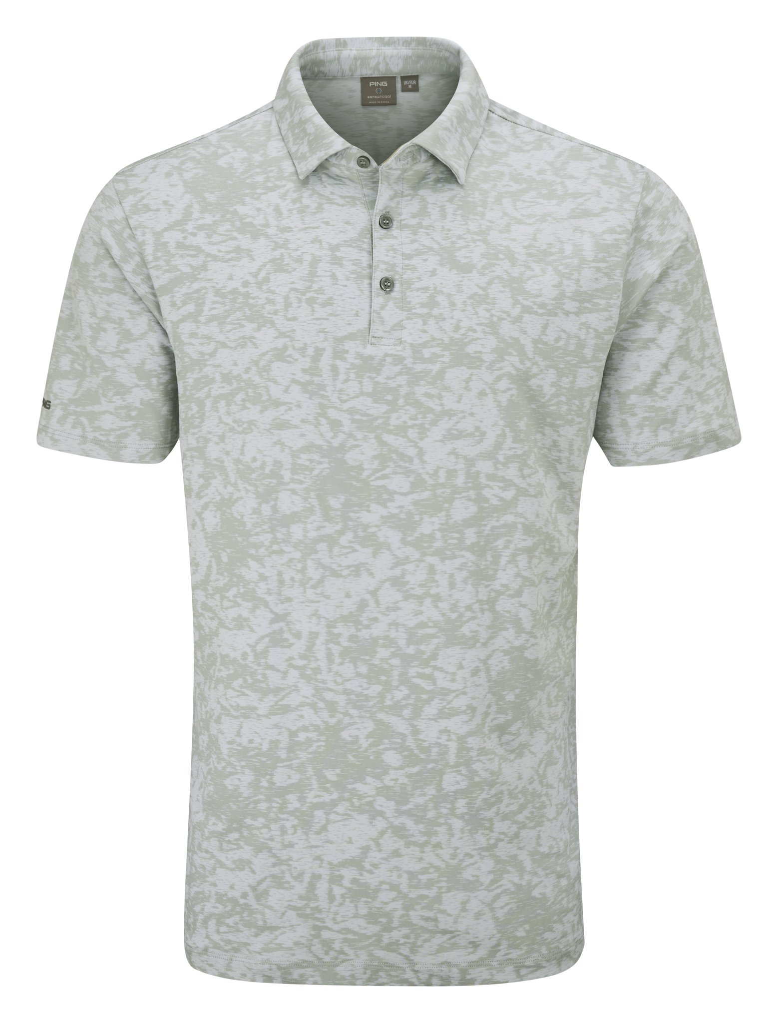 PING Marek Camo Jacquard polo homme, silver multi