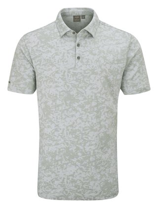 PING Marek Camo Jacquard polo homme, silver multi