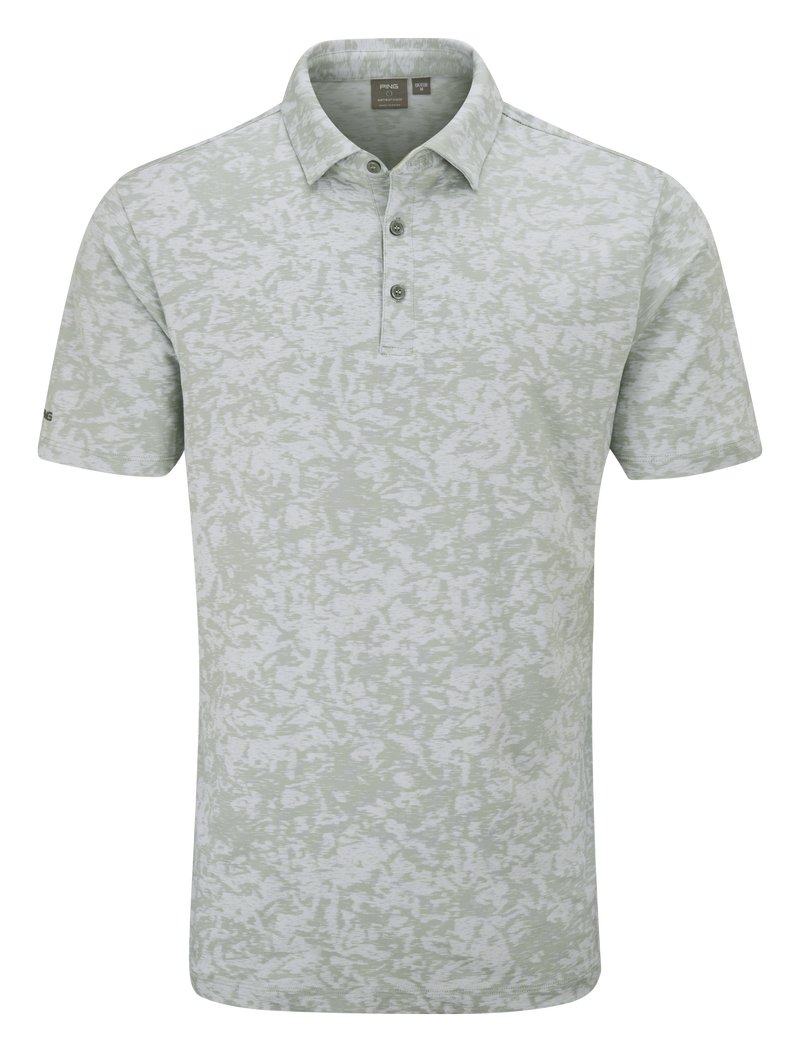 PING Marek Camo Jacquard polo homme, silver multi