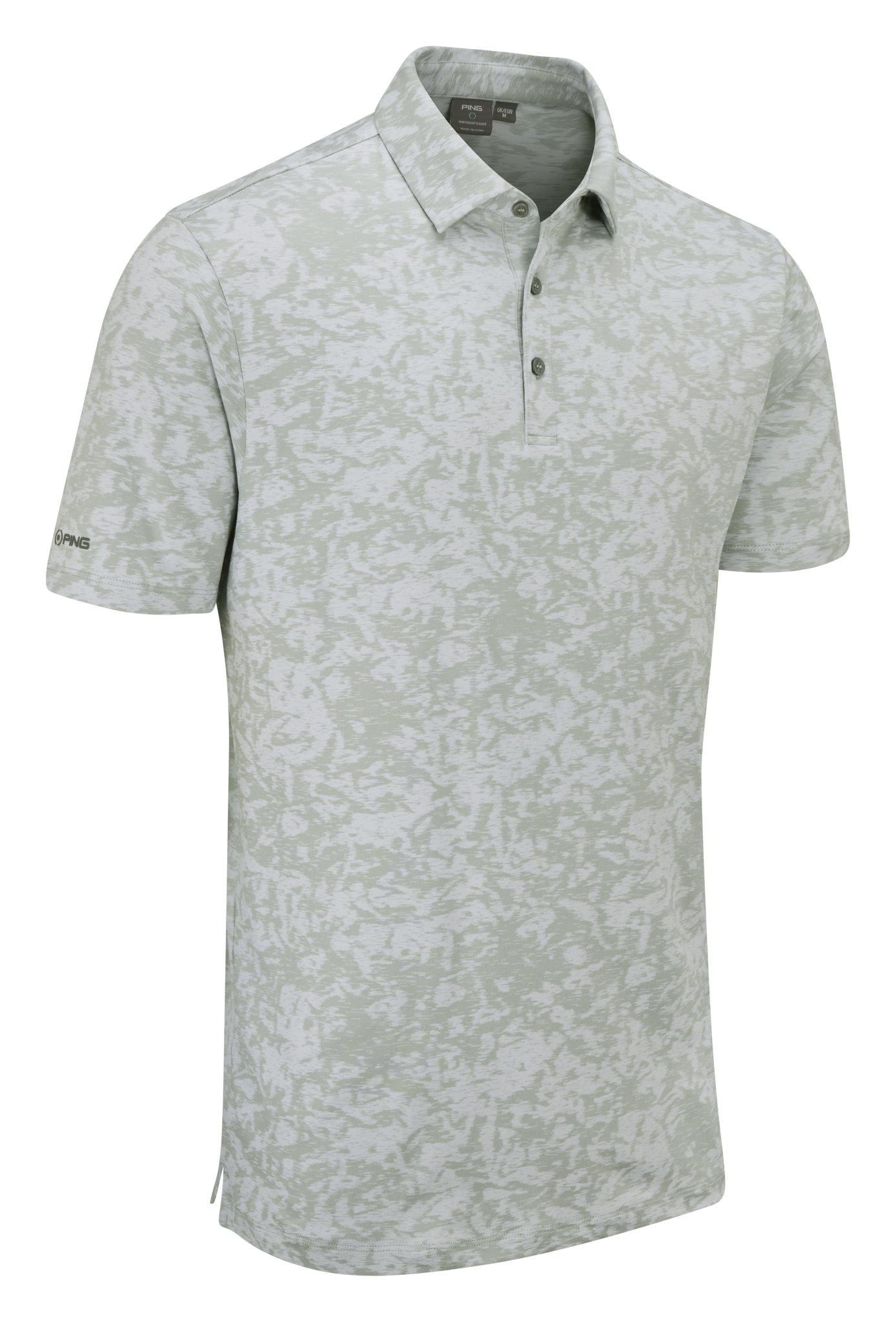 PING Marek Camo Jacquard polo homme, silver multi