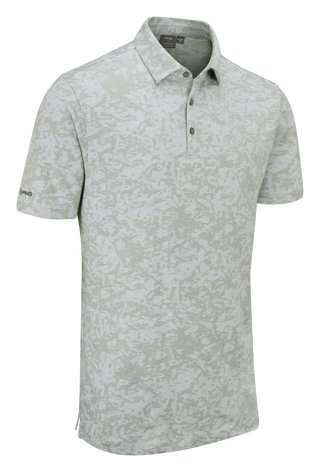PING Marek Camo Jacquard polo homme, silver multi