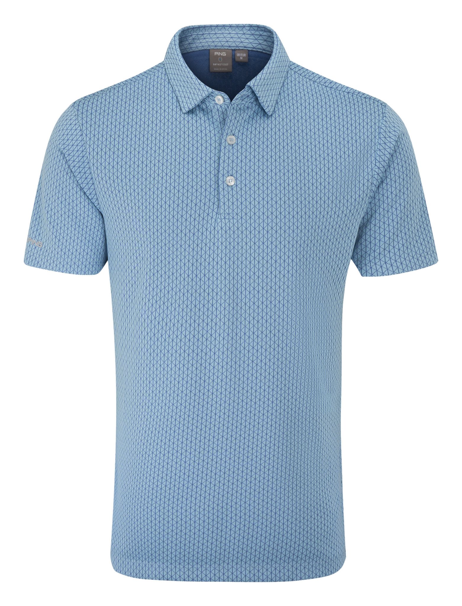 PING Hershel polo homme, dusty blue multi