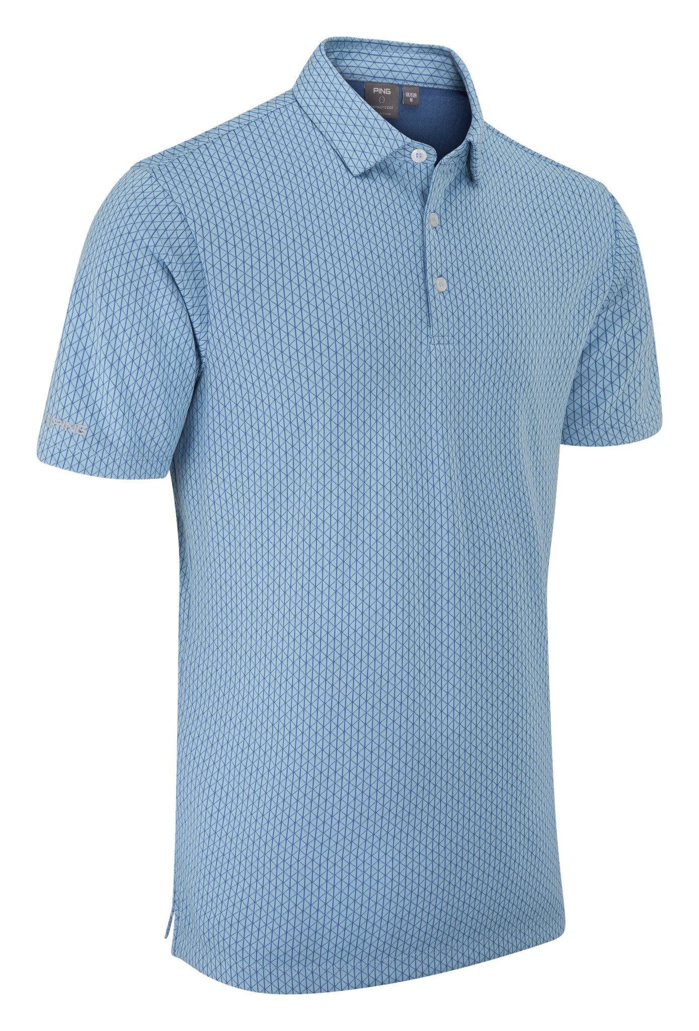 PING Hershel polo homme, dusty blue multi