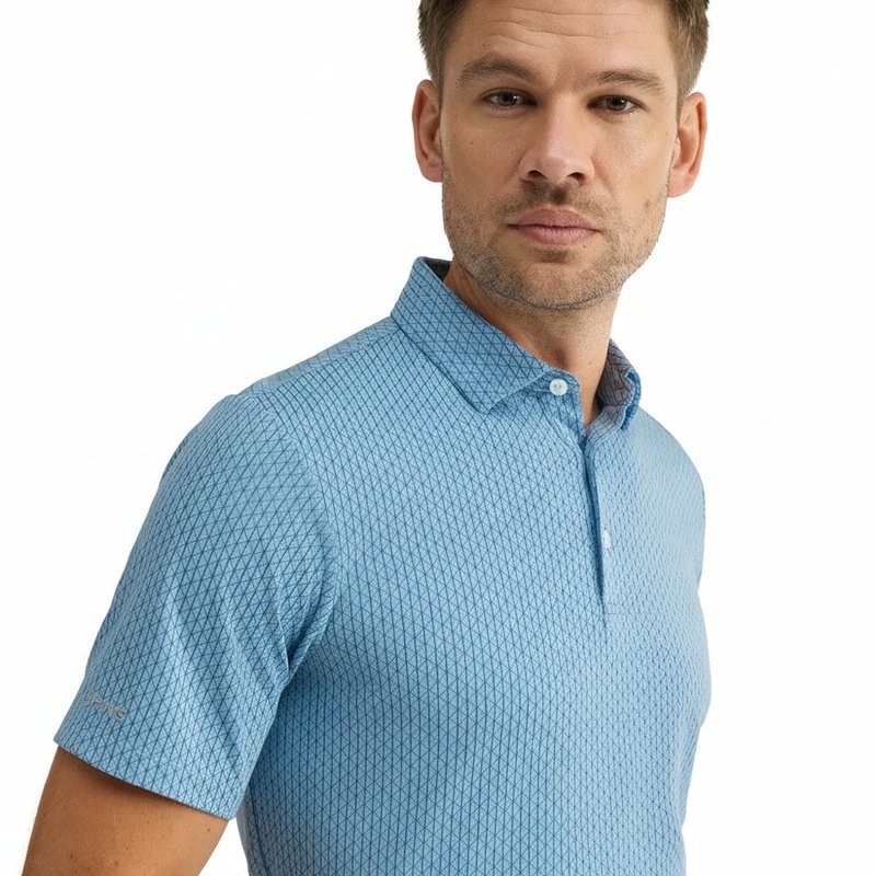 PING Hershel polo homme, dusty blue multi
