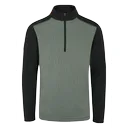 PING Ramsey half zip ribbed fleece pull homme, laurel marl/black