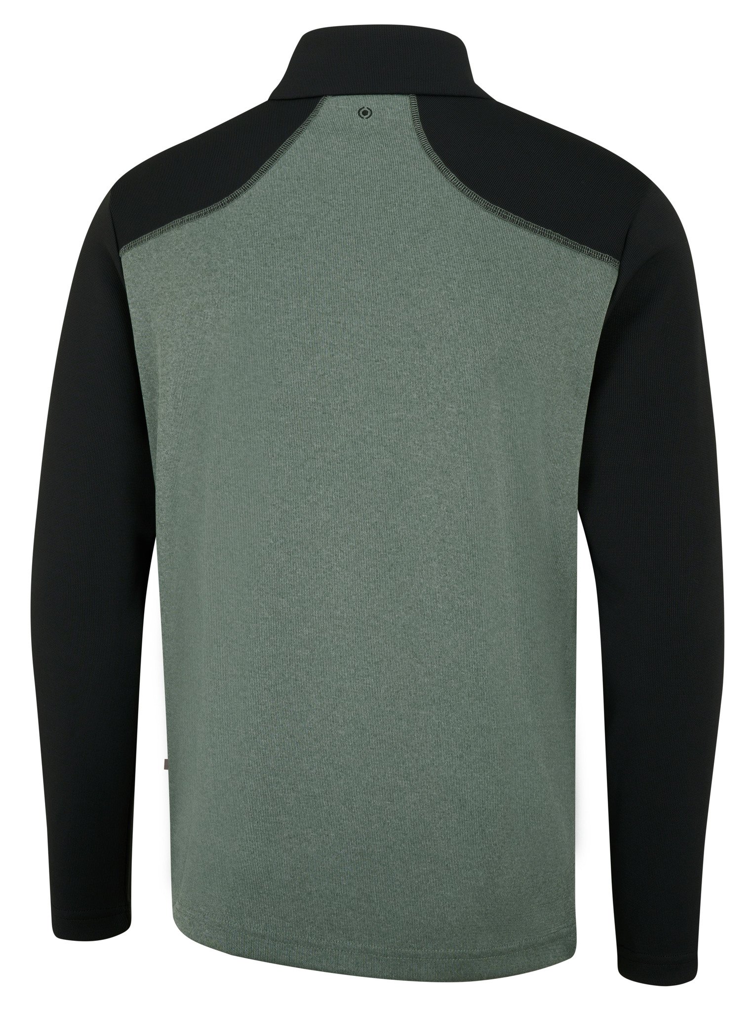 PING Ramsey half zip ribbed fleece pull homme, laurel marl/black