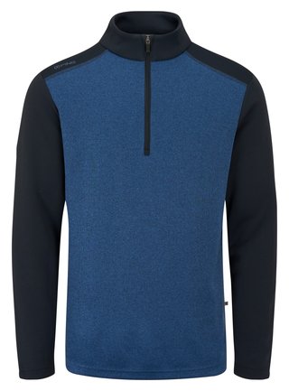 PING Ramsey half zip ribbed fleece pull homme, inky marl/navy