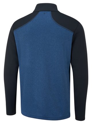PING Ramsey half zip ribbed fleece pull homme, inky marl/navy