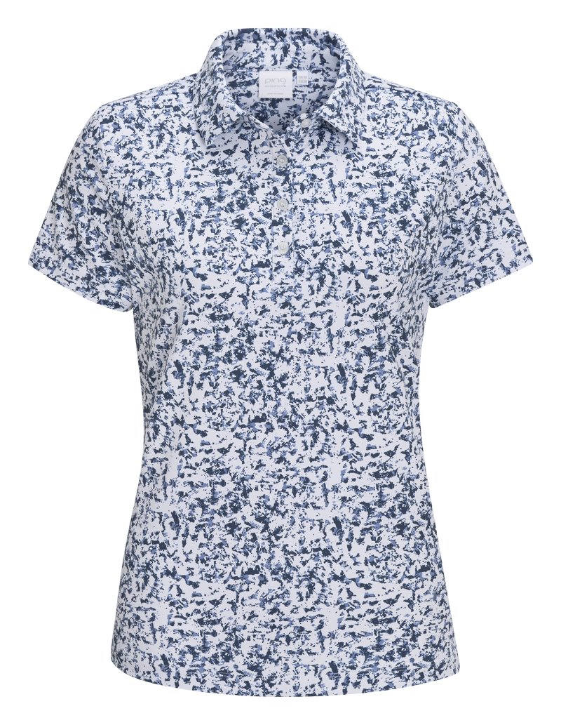 PING Mave polo femme, blanc multi