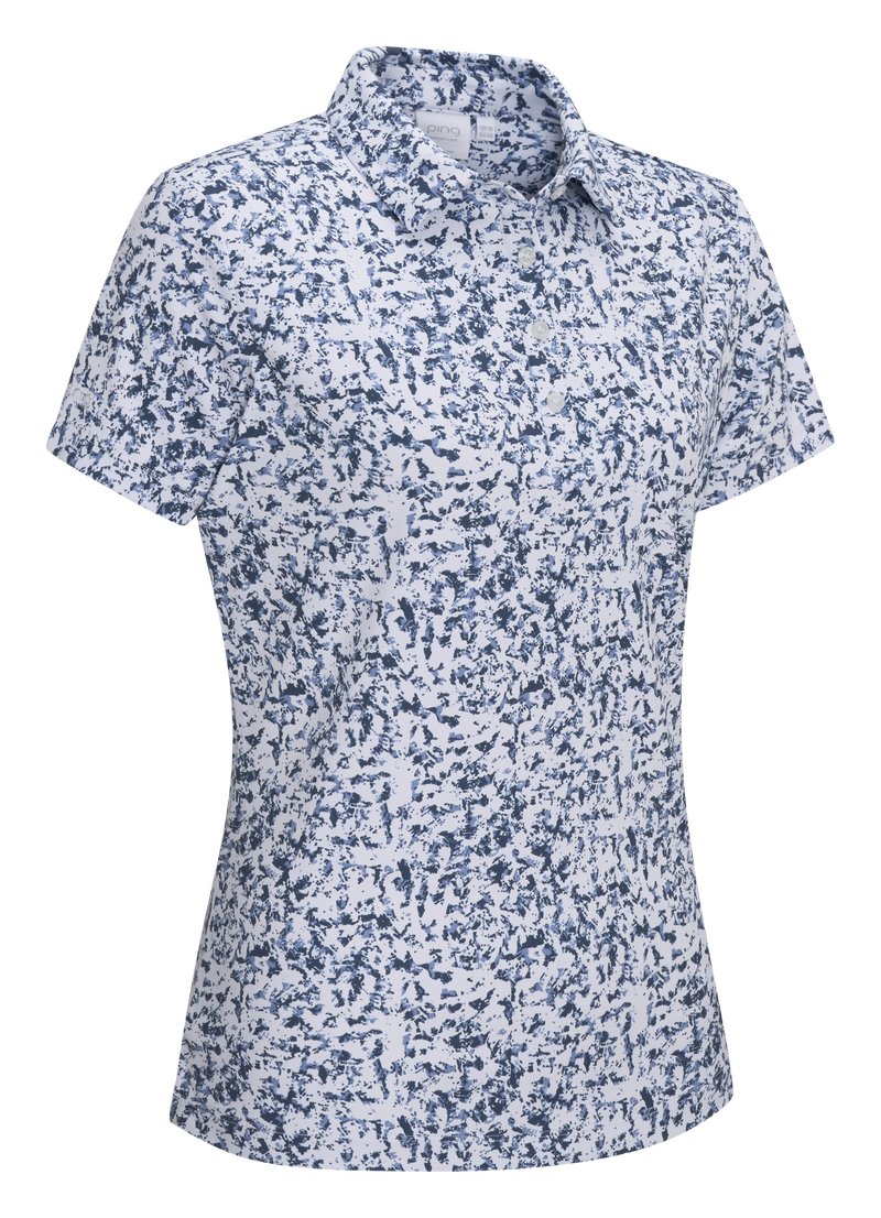 PING Mave polo femme, blanc multi